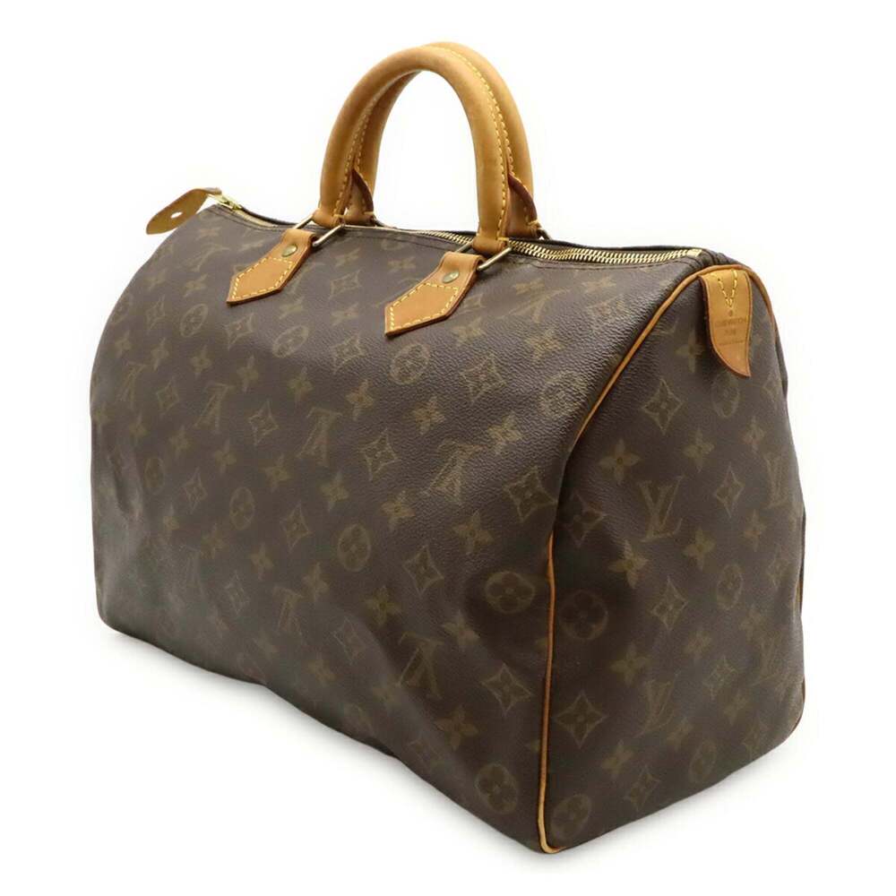 LOUIS VUITTON Brown Monogram Speedy 35 Boston Bag - Picture 3 of 9